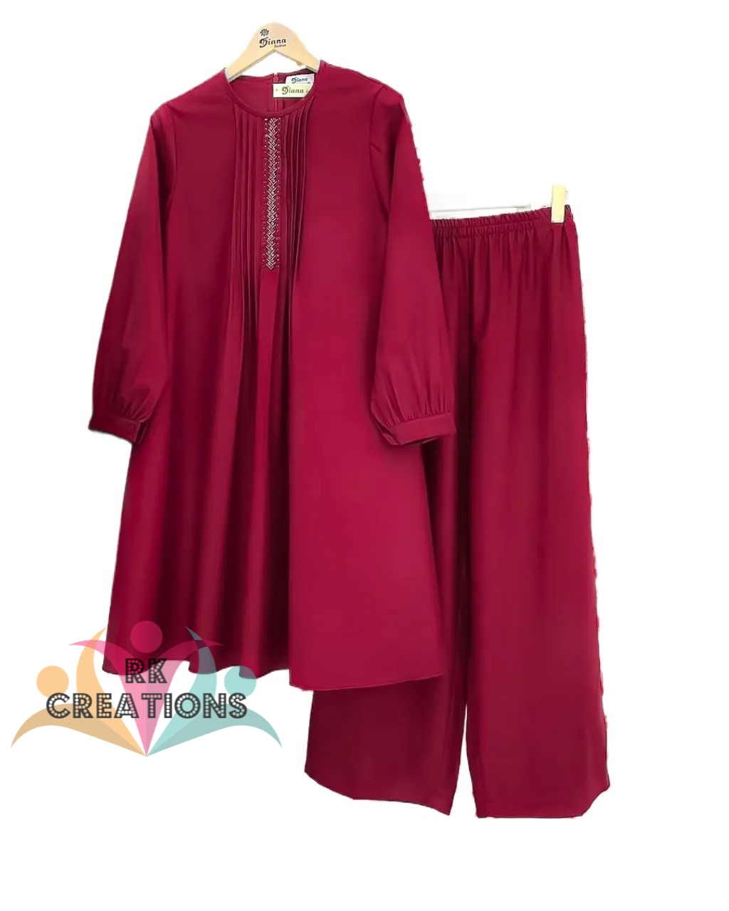 Elegant design premium quality georgette fabric tops pant cord set for women //western dresses for women